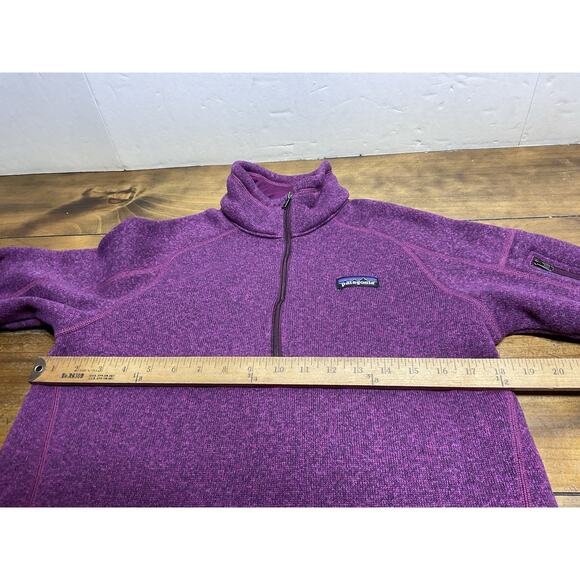 Patagonia Better Sweater Full Zip Women Large Ikat Purple Fleece Jacket - Picture 7 of 10